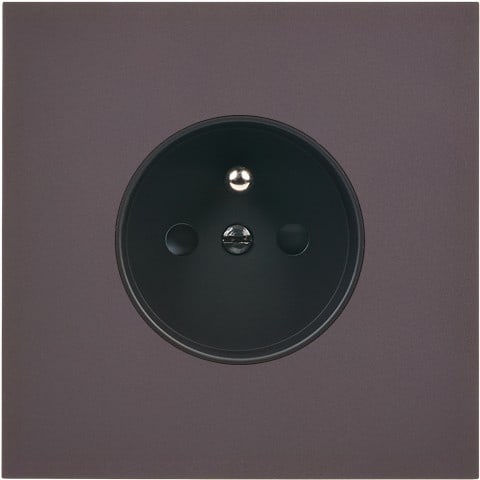 MODELEC - Façade Désir Anthracite Mat Simple Prise courant; Façade à clip.