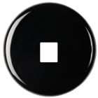 MODELEC - Façade Iris by MODELEC en porcelaine noire simple poste prise media