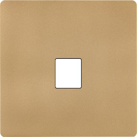 MODELEC - Façade "M" Laiton Sable Simple 1 Media magnétique