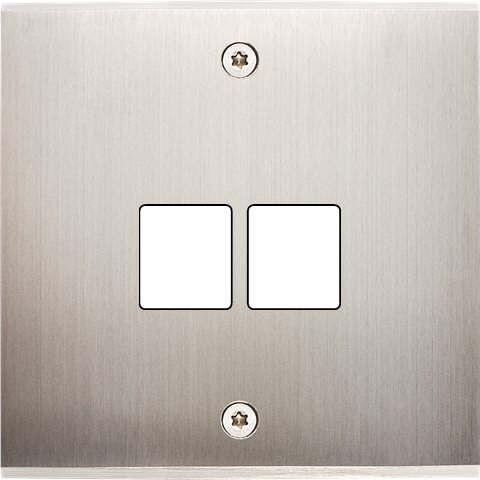 MODELEC - Façade Confidence Laiton Nickel Satine Simple M2 à Vis