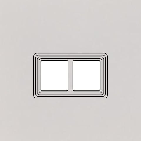 MODELEC - Façade Empreintes VOLUME Blanc Simple Double Média, magnétique