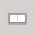 MODELEC - Façade Empreintes VOLUME Blanc Simple Double Média, magnétique