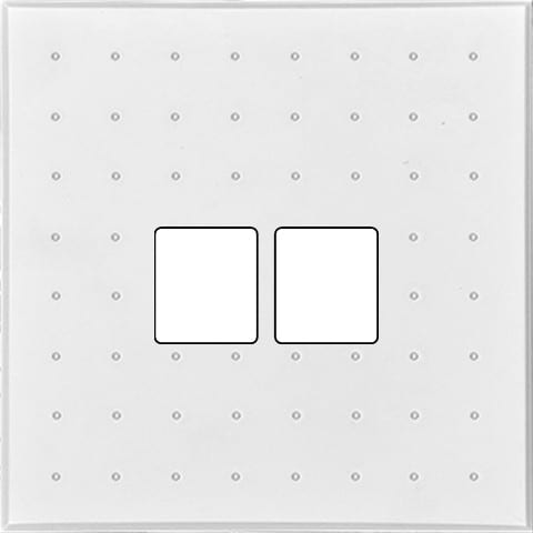 MODELEC - Façade Empreintes POINT Blanc Simple Double Média, magnétique