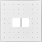 MODELEC - Façade Empreintes POINT Blanc Simple Double Média, magnétique