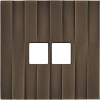 MODELEC - Façade Empreintes LIGNE Vieux Bronze Simple Double Média, magnétique