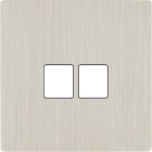 MODELEC - Façade "M" Nickel Brosse Simple 2 Media magnétique