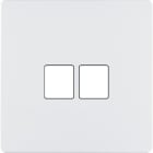 MODELEC - Façade "M" Blanc Mat Simple 2 Media magnétique