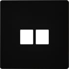 MODELEC - Façade "M" Noir Mat Simple 2 Media magnétique