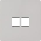 MODELEC - Façade "M" Nickel Sable Simple 2 Media magnétique