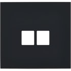 MODELEC - Façade Désir Noir Mat Simple 2 Medias. Façade à clip.