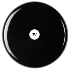 MODELEC - Façade Iris by MODELEC en porcelaine noire simple poste prise TV