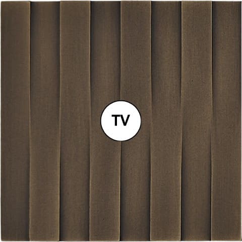 MODELEC - Façade Empreintes LIGNE Vieux Bronze Simple Prise TV, magnétique