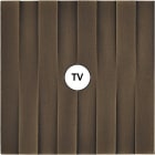 MODELEC - Façade Empreintes LIGNE Vieux Bronze Simple Prise TV, magnétique