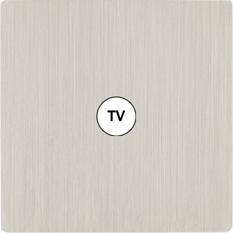 MODELEC - Façade "M" Nickel Brosse Simple 1 Prise Tv magnétique