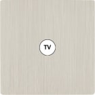 MODELEC - Façade "M" Nickel Brosse Simple 1 Prise Tv magnétique