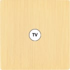 MODELEC - Façade "M" Laiton Brosse Simple 1 Prise Tv magnétique