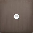 MODELEC - Façade "M" Laiton Canon De Fusil Simple 1 Prise Tv magnétique