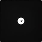 MODELEC - Façade "M" Noir Mat Simple 1 Prise Tv magnétique