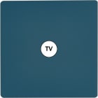 MODELEC - Façade "M" Gris Mat Simple 1 Prise Tv magnétique