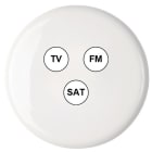 MODELEC - Façade Iris by MODELEC en porcelaine blanche simple poste prise TV-FM-Sat