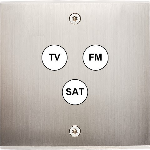 MODELEC - Façade Confidence Laiton Nickel Satine Simple C3 à Vis