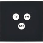 MODELEC - Façade Désir Noir Mat Simple Tv-Fm-Sat; Façade à clip.