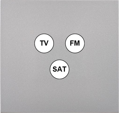 MODELEC - Façade Désir Aluminium Mat Simple Tv-Fm-Sat; Façade à clip.