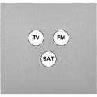 MODELEC - Façade Désir Aluminium Mat Simple Tv-Fm-Sat; Façade à clip.
