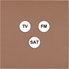MODELEC - Façade Désir Moka Mat Simple Tv-Fm-Sat; Façade à clip.