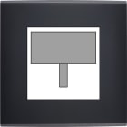 MODELEC - Façade Confidence Laiton Noir Simple Detecteur-Carte-Prise Multi