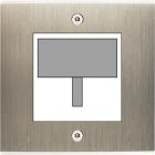 MODELEC - Façade Confidence Laiton Acier Brosse Simple Detecteur-Carte-Prise Multi à Vis