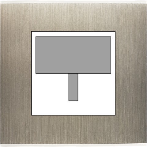 MODELEC - Façade Confidence Laiton Acier Simple Detecteur-Carte-Prise Multi