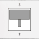 MODELEC - Façade Confidence Laiton Blanc Mat Simple Detecteur-Carte-Prise Multi à Vis