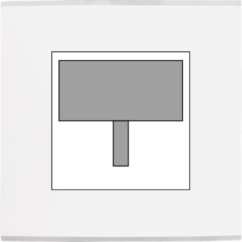 MODELEC - Façade Confidence Laiton Blanc Simple Detecteur-Carte-Prise Multi