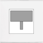 MODELEC - Façade Confidence Laiton Blanc Simple Detecteur-Carte-Prise Multi