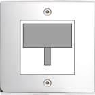 MODELEC - Façade Confidence Laiton Chrome Simple Detecteur-Carte-Prise Multi à Vis