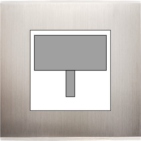 MODELEC - Façade Confidence Laiton Nickel Satine Simple Detecteur-Carte-Prise Multi