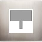 MODELEC - Façade Confidence Laiton Nickel Satine Simple Detecteur-Carte-Prise Multi