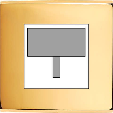 MODELEC - Façade Confidence Laiton Or Miroir Simple Detecteur-Carte-Prise Multi