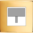 MODELEC - Façade Confidence Laiton Or Miroir Simple Detecteur-Carte-Prise Multi