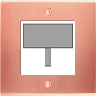 MODELEC - Façade Confidence Laiton Cuivre Satine Simple Detecteur-Carte-Prise Multi à Vis