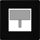 MODELEC - Façade "M" Aluminium Noir Mat Simple R2 magnétique