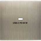 MODELEC - Façade Confidence Laiton Acier Brossé Simple USB Power Delivery magnétique