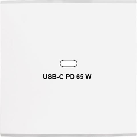 MODELEC - Façade Confidence Laiton Blanc Mat Simple USB Power Delivery magnétique