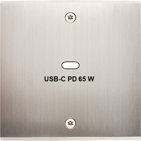 MODELEC - Façade Confidence Laiton Nickel Satiné Simple USB Power Delivery à Vis