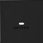 MODELEC - Façade Empreintes ANGLE Noir Simple USB Power Delivery, magnétique