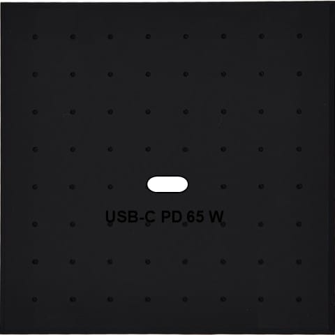 MODELEC - Façade Empreintes POINT Noir Simple USB Power Delivery, magnétique