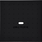 MODELEC - Façade Empreintes POINT Noir Simple USB Power Delivery, magnétique