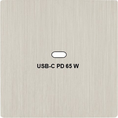 MODELEC - Façade "M" Nickel Brossé Simple USB Power Delivery magnétique