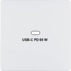 MODELEC - Façade "M" Blanc Mat Simple USB Power Delivery magnétique